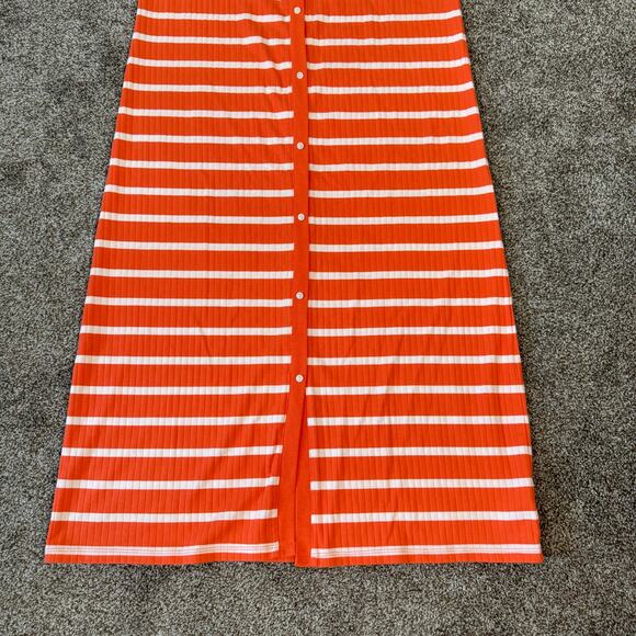 Aerie Women's Size XXL Ribbed Midi Button Down Tank Dress Y2K Beach School Girl - Picture 3 of 12